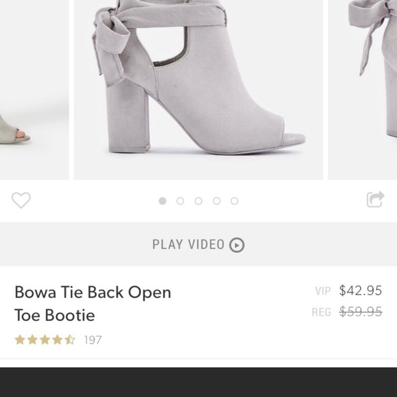 Grey open toed bootie from JustFab - Picture 2 of 4